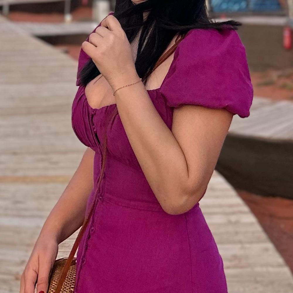 pink purple dress